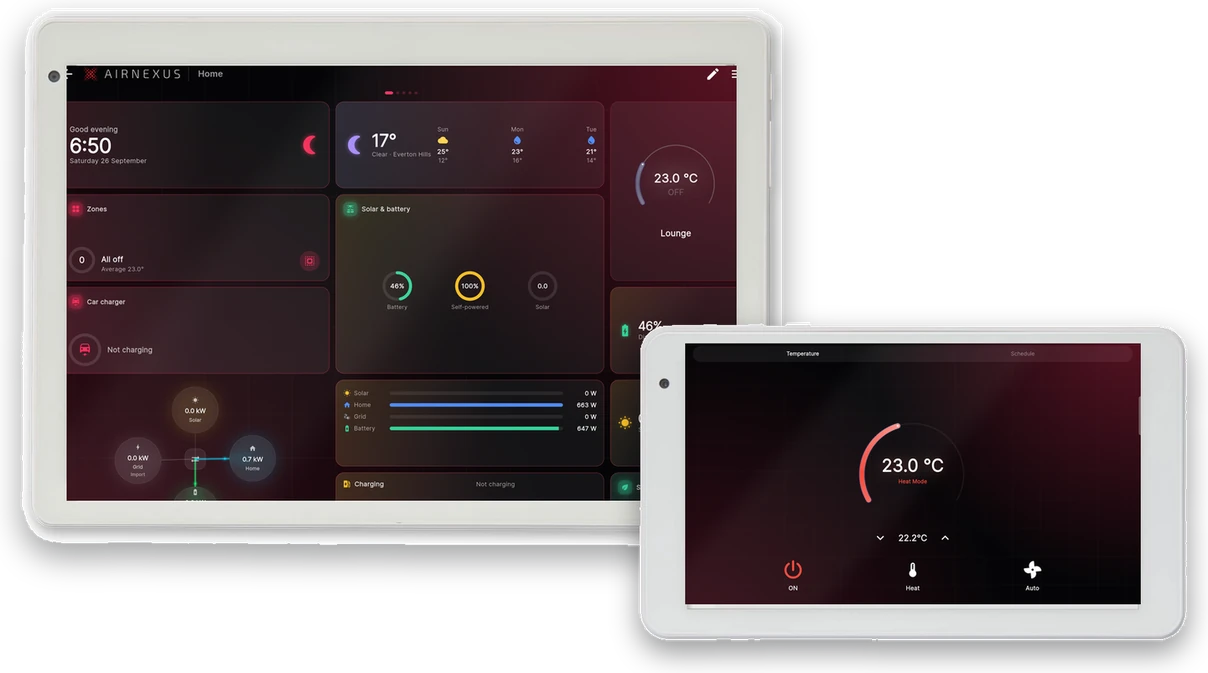 Neo 10 inch and 7 inch wall screens